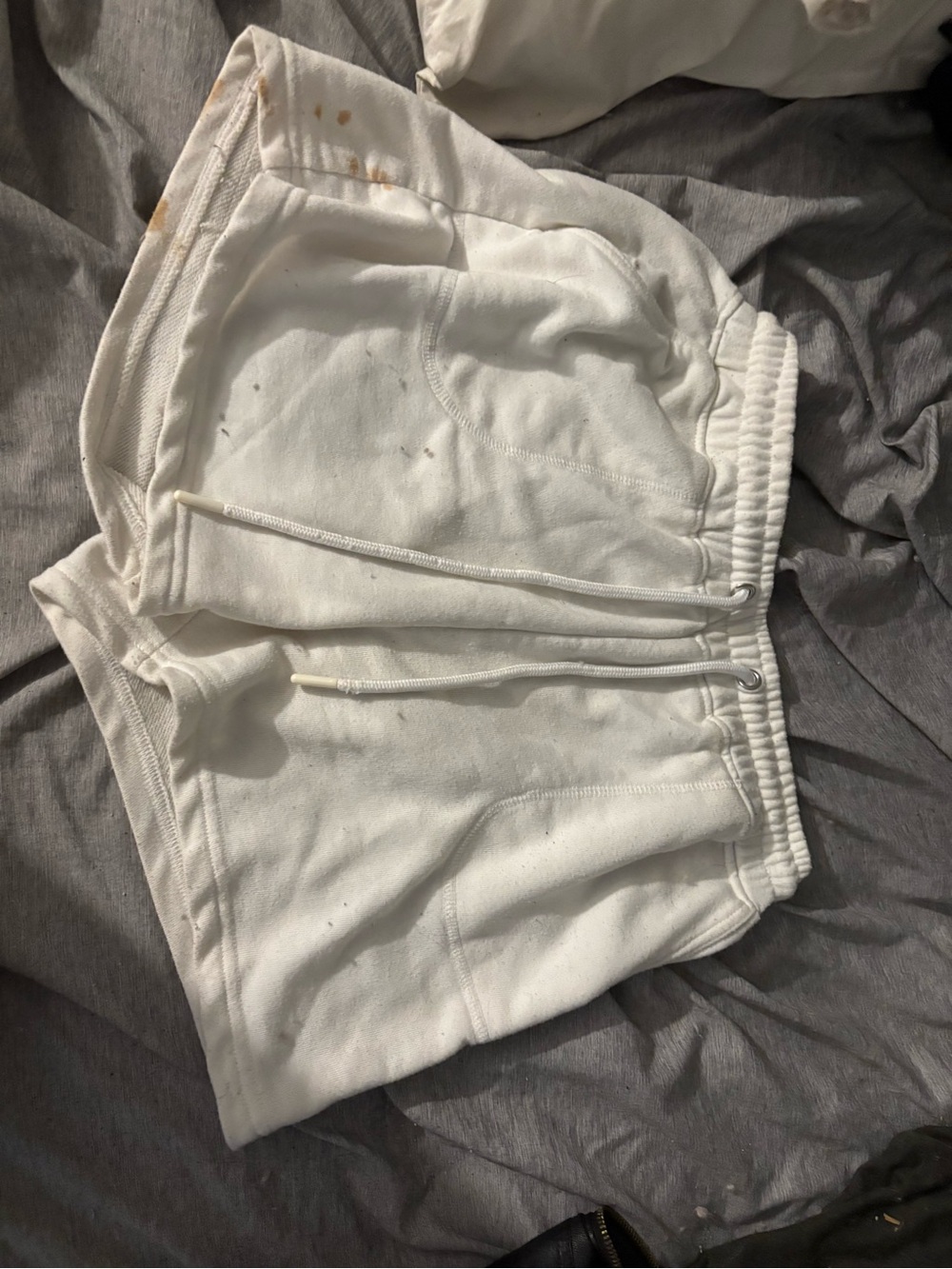 Ardene White Terry Fleece Shorts with Elastic Waist